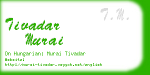 tivadar murai business card
